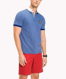 MULTI COLOR TEXTURE POLO REGULAR FIT SODALITE BLUE