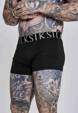 PACK DE 5 CALZONCILLOS BOXER SHORTS NEGROS CON INSCRIPCIÓN E