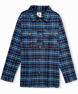 SOBRECAMISA BLUE TIMBER SLIM FIT TARTÁN AZUL