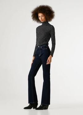 PANTALÓN VAQUERO DION FLARE 6CA HIGH RISE ÍNDIGO DENIM
