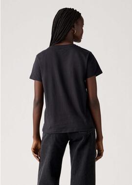 CAMISETA LEVI’S® THE PERFECT TEE NEGRA CON LOGO DE PEDRERÍA