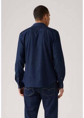 CAMISA VAQUERA BATTERY HOUSEMARK SLIM FIT MOOKIE DARK WASH