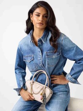 BOLSO DAVINA CHARMS SMALL SATCHEL LIGHT TAUPE