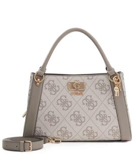 BOLSO DE MANO KARNILLA LOGO SATCHEL BEIGE MULTI