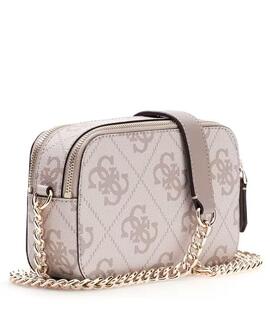 BOLSO BANDOLERA NOELLE II CAMERA DARK TAUPE LOGO