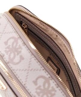 BOLSO BANDOLERA NOELLE II CAMERA DARK TAUPE LOGO