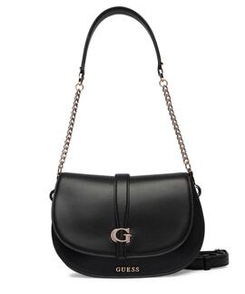 BOLSO AL HOMBRO GUESS CARRIE NEGRO