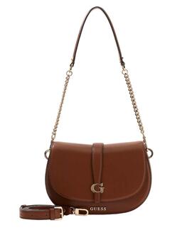 BOLSO AL HOMBRO GUESS CARRIE COGNAC