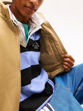 CHAQUETA ACOLCHADA DE SARGA DE ALGODÓN DARK DUNE