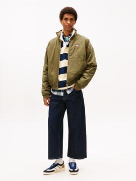 CHAQUETA ACOLCHADA DE SARGA DE ALGODÓN DARK GREENERY