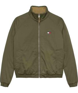 CHAQUETA ACOLCHADA DE SARGA DE ALGODÓN DARK GREENERY