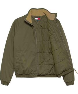 CHAQUETA ACOLCHADA DE SARGA DE ALGODÓN DARK GREENERY