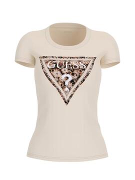CAMISETA LEO TRIANGLE TEE SLIM FIT BEIGE MULTI