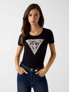 CAMISETA LEO TRIANGLE TEE SLIM FIT JET BLACK NEGRA