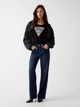 CAMISETA LEO TRIANGLE TEE SLIM FIT JET BLACK NEGRA