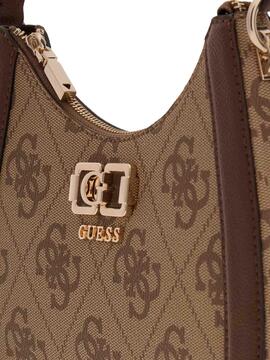 BOLSO DE HOMBRO KARNILLA LOGOTIPO 4G LATTE LOGO MARRÓN CLARO