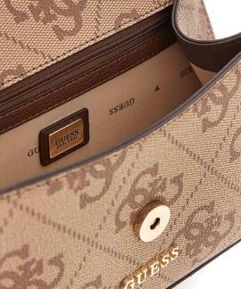 BOLSO DE HOMBRO KARNILLA LOGOTIPO 4G LATTE LOGO MARRÓN CLARO