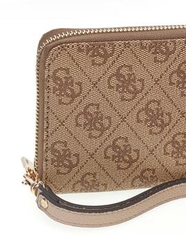 MAXI CARTERA LAUREL II LOGOTIPO 4G LATTE LOGO MARRÓN CLARO