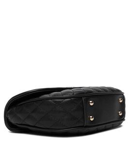 BOLSO BANDOLERA ATABEY PIEL SINTÉTICA PESPUNTEADA NEGRA