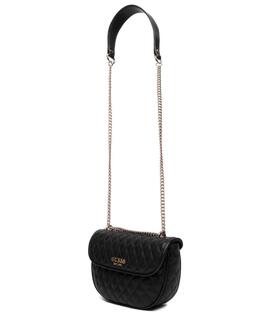 BOLSO BANDOLERA ATABEY PIEL SINTÉTICA PESPUNTEADA NEGRA