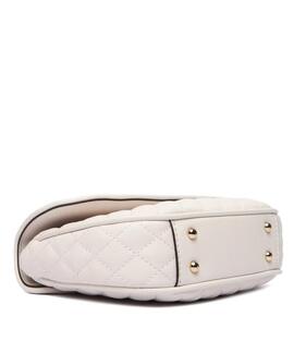 BOLSO BANDOLERA ATABEY PIEL SINTÉTICA PESPUNTEADA COLOR CRUD