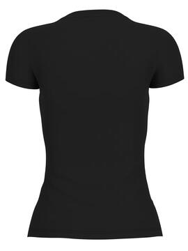CAMISETA SCRIPT TEE NEGRA CON LOGOTIPO EN RELIEVE EFECTO CRI
