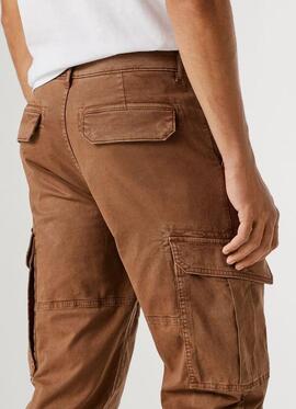 PANTALÓN TWILL REGULAR FIT UTILITY CARGO 888 CONKER BROWN