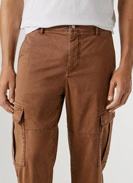 PANTALÓN TWILL REGULAR FIT UTILITY CARGO 888 CONKER BROWN