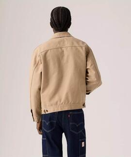 CHAQUETA TRUCKER SUNRISE RELAXED FIT TIGER'S EYE