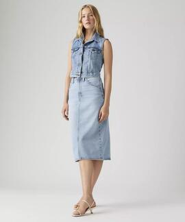 FALDA VAQUERA DE TIRO ALTO CON ABERTURA POSTERIOR RIVETING C