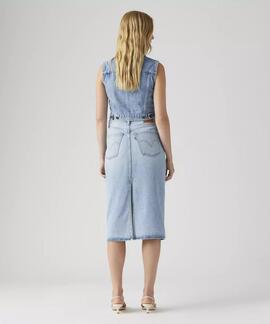 FALDA VAQUERA DE TIRO ALTO CON ABERTURA POSTERIOR RIVETING C