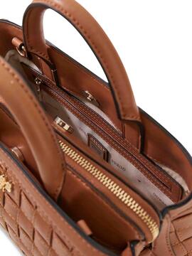 BOLSO SANDY SATCHEL TRENZADA MARRÓN CARAMELO