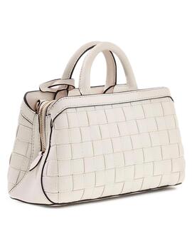 BOLSO SANDY SATCHEL TRENZADA COLOR CREMA