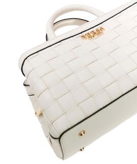 BOLSO SANDY SATCHEL TRENZADA COLOR CREMA