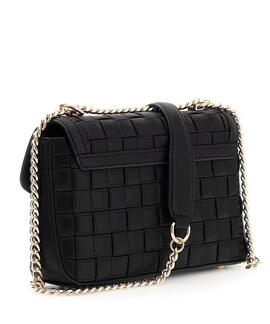 BANDOLERA SANDY SATCHEL TRENZADA COLOR NEGRO