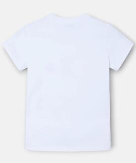 CAMISETA WOMAN SILBON GARABATEADO BLANCA