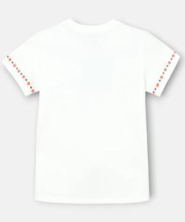 CAMISETA WOMAN BORDADOS IKAT BLANCA