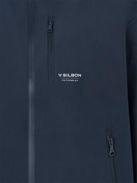 CORTAVIENTOS TÉCNICO CON CAPUCHA AZUL MARINO