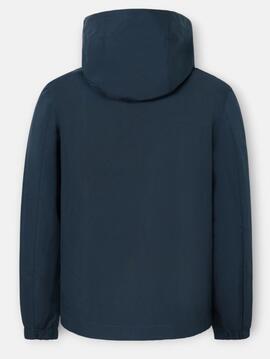 CORTAVIENTOS TÉCNICO CON CAPUCHA AZUL MARINO