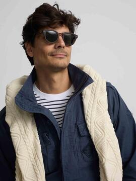 PARKA PARCHES AZUL MARINO