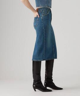 FALDA VAQUERA DE TIRO ALTO CON ABERTURA POSTERIOR REVIEW TIM