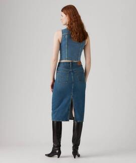 FALDA VAQUERA DE TIRO ALTO CON ABERTURA POSTERIOR REVIEW TIM