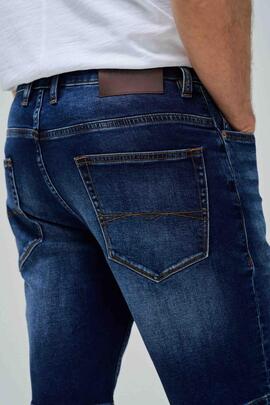 PANTALÓN CORTO S-ACTIV REGULAR FIT DENIM AZUL