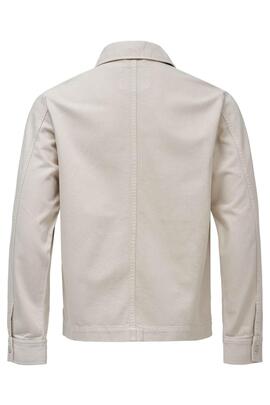 SOBRECAMISA EN DENIM LIGERO COLOR CRUDO