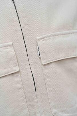 SOBRECAMISA EN DENIM LIGERO COLOR CRUDO