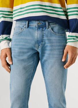 PANTALÓN VAQUERO TRACK SLIM FIT 2UG MID RISE USED SUNFADE GY