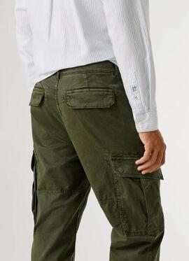 PANTALÓN DE SARGA ELÁSTICA TWILL REGULAR FIT UTILITY CARGO 7