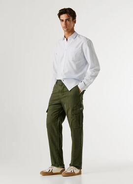 PANTALÓN DE SARGA ELÁSTICA TWILL REGULAR FIT UTILITY CARGO 7