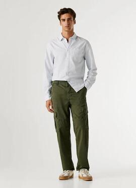 PANTALÓN DE SARGA ELÁSTICA TWILL REGULAR FIT UTILITY CARGO 7