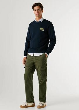 PANTALÓN DE SARGA ELÁSTICA TWILL REGULAR FIT UTILITY CARGO 7